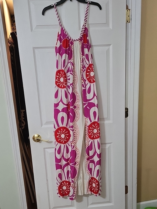 FARM Rio Pants - Bright Floral Jumpsuit- Pink & Red Pattern
